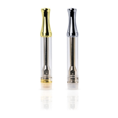 AC1003 CBD Cartridge 1 ML Glass Cartridge With Gold Mouthpiece By Vape Connection 